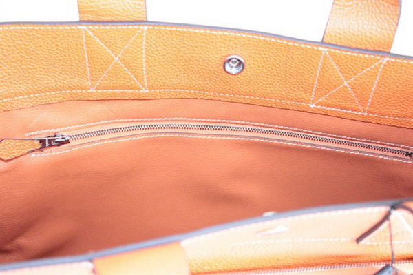 Replica Hermes Cowhide Cabag Weekender Bag Orange On Sale - Click Image to Close